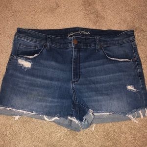 Distressed Denim Shorts
